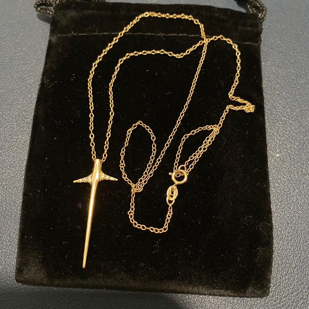 Elisabeth Bell 14K Diamond Small Thorn Necklace